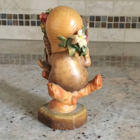 Vintage ANRI Sarah Kay Wooden 3” Koala Bear With Hat Figurine Made in Italy - Picture 4 of 13